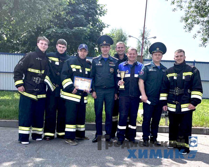 Команда ОАО «Гродно Азот» победила в соревнованиях на лучшую пожарную дружину Гродно